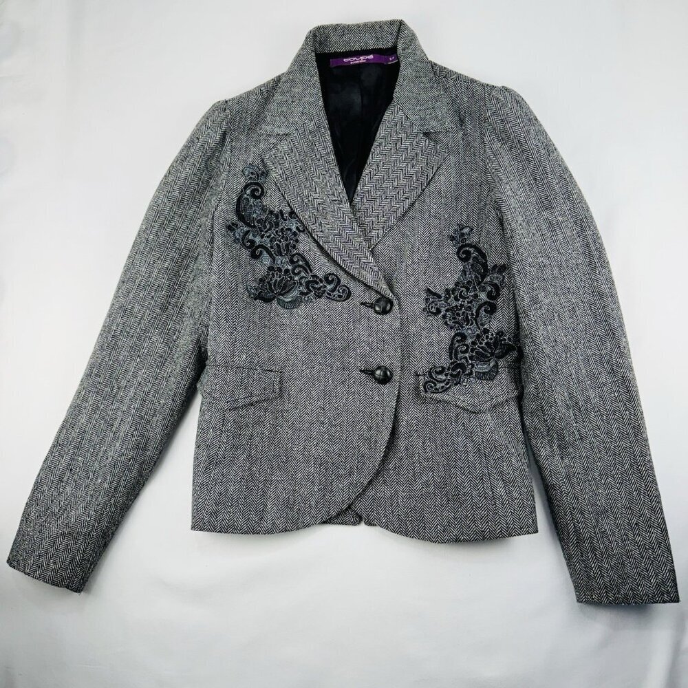 Dark Academia blazer women Lace Small Grey Coupé